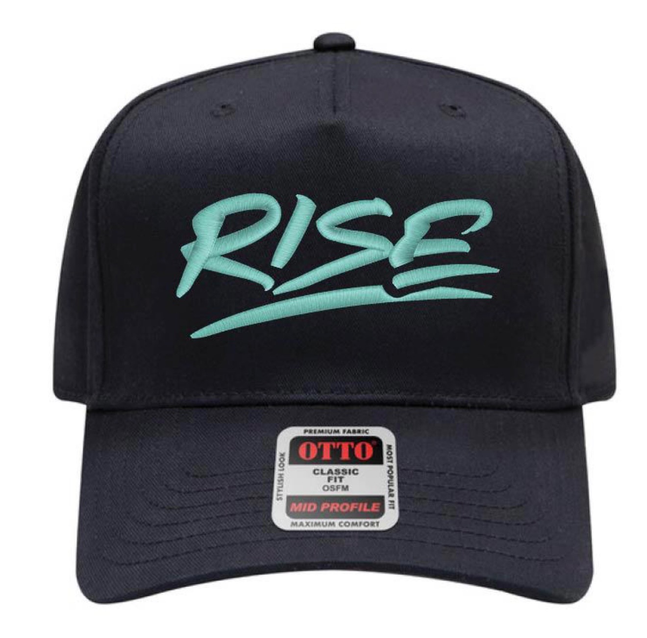Black Hat with Teal RISE