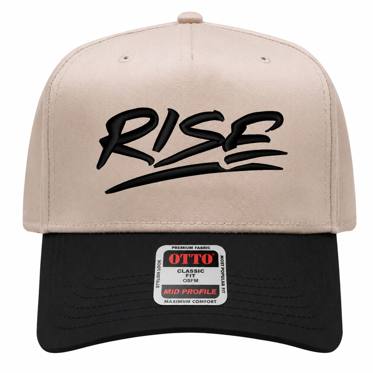Tan Hat with Black RISE